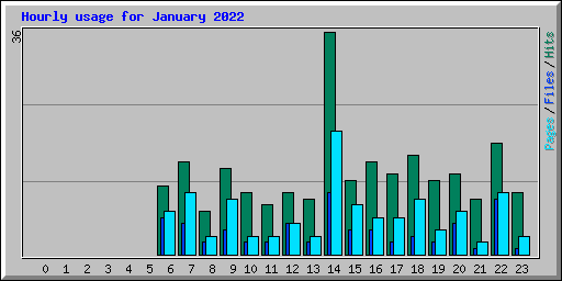 Hourly usage for January 2022