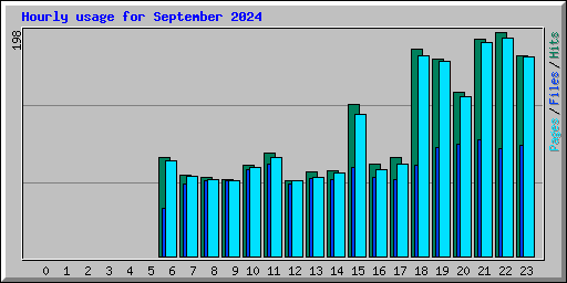 Hourly usage for September 2024
