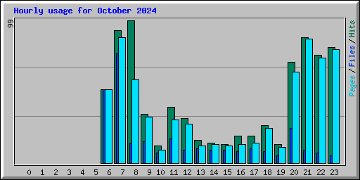 Hourly usage for October 2024