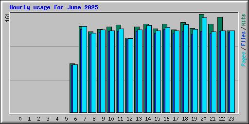 Hourly usage for June 2025