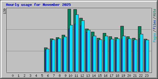 Hourly usage for November 2025